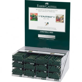 Карандаш чернографитный FABER-CASTELL CASTELL 9000 ассорти, заточеный, дисплей