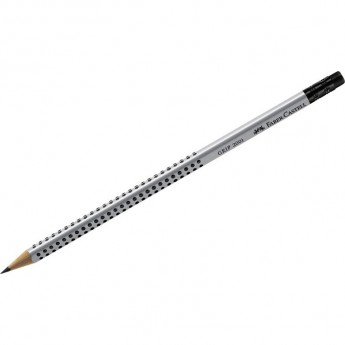 Карандаш чернографитный FABER-CASTELL GRIP 2001 HB, с ластиком, трехгранный