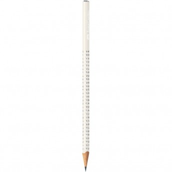 Карандаш чернографитный FABER-CASTELL SPARKLE B, трехгранный, заточеный, кокосовое молоко