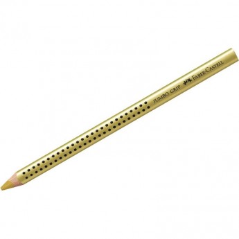 Карандаш FABER-CASTELL JUMBO GRIP золотой металлик, трехгранный, утолщенный Карандаш FABER-CASTELL JUMBO GRIP золотой металлик, трехгранный, утолщенный