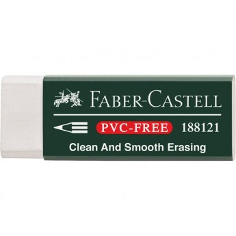 Ластик FABER-CASTELL PVC-FREE, прямоугольный, картонный футляр, 31*23*12мм