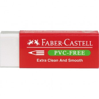 Ластик FABER-CASTELL PVC-FREE, прямоугольный, картонный футляр, 63*22*11мм