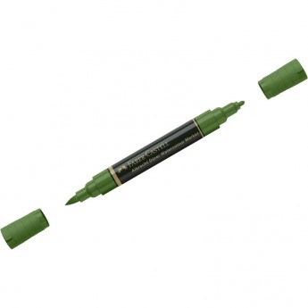 Маркер акварельный пигментированный FABER-CASTELL ALBRECHT DÜRER, цвет 167 перманентный оливково-зеленый, двухсторонний