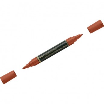 Маркер акварельный пигментированный FABER-CASTELL ALBRECHT DÜRER, цвет 188 сангина, двухсторонний