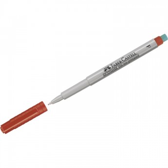 Маркер неперманентный для глянцевых поверхностей FABER-CASTELL MULTIMARK NON PERMANENT F, красный, 0,6мм, с ластиком Маркер неперманентный для глянцевых поверхностей FABER-CASTELL MULTIMARK NON PERMANENT F, красный, 0,6мм, с ластиком