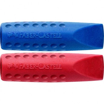 Набор ластиков-колпачков FABER-CASTELL GRIP 2001, 2 шт., трехгранные, ассорти, пакет