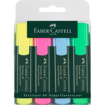Набор текстовыделителей FABER-CASTELL 48, 4 цвета, 1-5 мм, пластиковая упаковка Набор текстовыделителей FABER-CASTELL 48, 4 цвета, 1-5 мм, пластиковая упаковка
