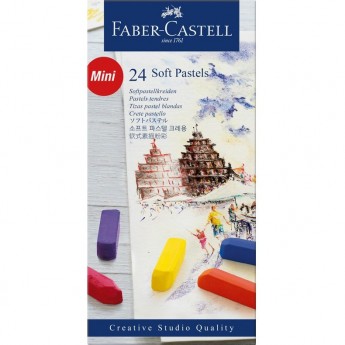 Пастель FABER-CASTELL SOFT PASTELS, 24 цвета, мини, картонная упаковка Пастель FABER-CASTELL SOFT PASTELS, 24 цвета, мини, картонная упаковка