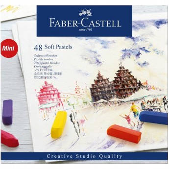 Пастель FABER-CASTELL SOFT PASTELS, 48 цветов, мини, картонная упаковка Пастель FABER-CASTELL SOFT PASTELS, 48 цветов, мини, картонная упаковка