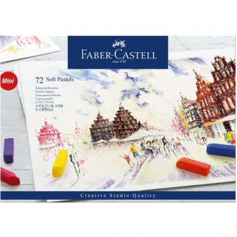 Пастель FABER-CASTELL SOFT PASTELS, 72 цвета, мини, картонная упаковка Пастель FABER-CASTELL SOFT PASTELS, 72 цвета, мини, картонная упаковка