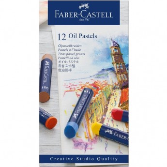 Пастель масляная FABER-CASTELL OIL PASTELS, 12 цветов, картонная упаковка Пастель масляная FABER-CASTELL OIL PASTELS, 12 цветов, картонная упаковка
