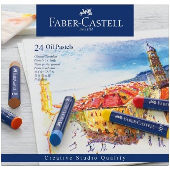 Пастель масляная FABER-CASTELL OIL PASTELS, 24 цвета, картонная упаковка Пастель масляная FABER-CASTELL OIL PASTELS, 24 цвета, картонная упаковка