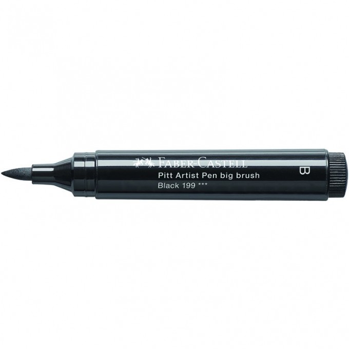 Ручка капиллярная FABER-CASTELL PITT ARTIST PEN BIG BRUSH цвет 199 черный, 3мм, пишущий узел "кисть" FR-167699
