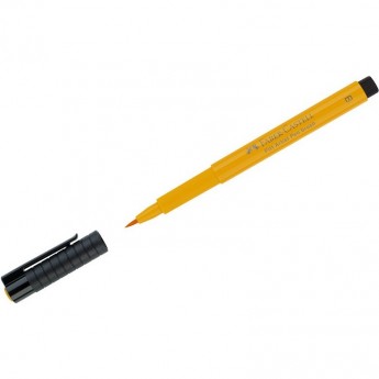 Ручка капиллярная FABER-CASTELL PITT ARTIST PEN BRUSH цвет 109 темно-желтый хром, кистевая Ручка капиллярная FABER-CASTELL PITT ARTIST PEN BRUSH цвет 109 темно-желтый хром, кистевая