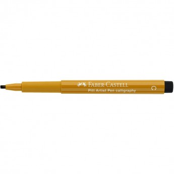 Ручка капиллярная FABER-CASTELL PITT ARTIST PEN CALLIGRAPHY цвет 268 зеленое золото, С=2,5мм, пишущий узел каллиграфический