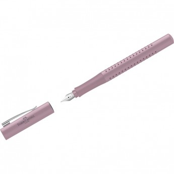 Ручка перьевая FABER-CASTELL GRIP 2010 синяя, М=0,75мм, трехгранная, дымчато-розовый корпус