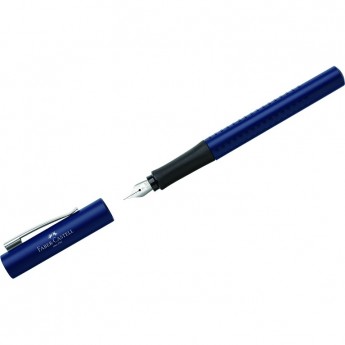 Ручка перьевая FABER-CASTELL GRIP 2011, синяя, F=0,6мм, трехгранная, синий корпус Ручка перьевая FABER-CASTELL GRIP 2011, синяя, F=0,6мм, трехгранная, синий корпус