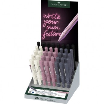 Ручка шариковая автоматическая FABER-CASTELL GRIP 2010 синяя, 0,7мм, трехгранная, корпус ассорти Ручка шариковая автоматическая FABER-CASTELL GRIP 2010 синяя, 0,7мм, трехгранная, корпус ассорти