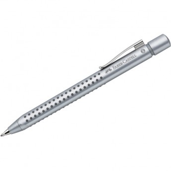 Ручка шариковая автоматическая FABER-CASTELL GRIP 2011 синяя, 1,2мм, трехгранная, серебряный корпус Ручка шариковая автоматическая FABER-CASTELL GRIP 2011 синяя, 1,2мм, трехгранная, серебряный корпус