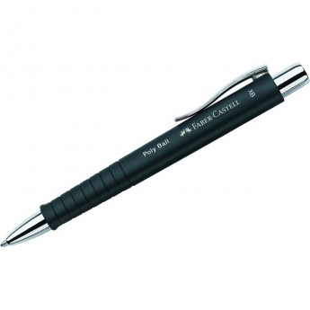 Ручка шариковая автоматическая FABER-CASTELL POLY BALL XB синяя, 1,4мм, софт-тач, трехгранная, черный корпус Ручка шариковая автоматическая FABER-CASTELL POLY BALL XB синяя, 1,4мм, софт-тач, трехгранная, черный корпус