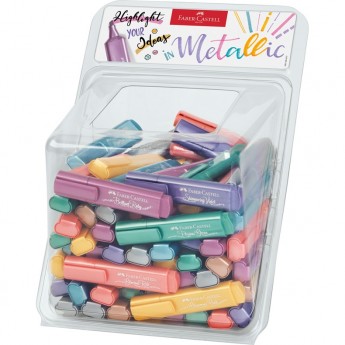 Текстовыделитель FABER-CASTELL TL 46 METALLIC ассорти, 100шт., 1-5мм, пластиковый куб Текстовыделитель FABER-CASTELL TL 46 METALLIC ассорти, 100шт., 1-5мм, пластиковый куб