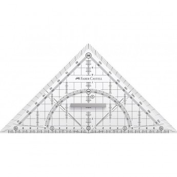 Треугольник FABER-CASTELL GRIP 45°, 22см , прозрачный